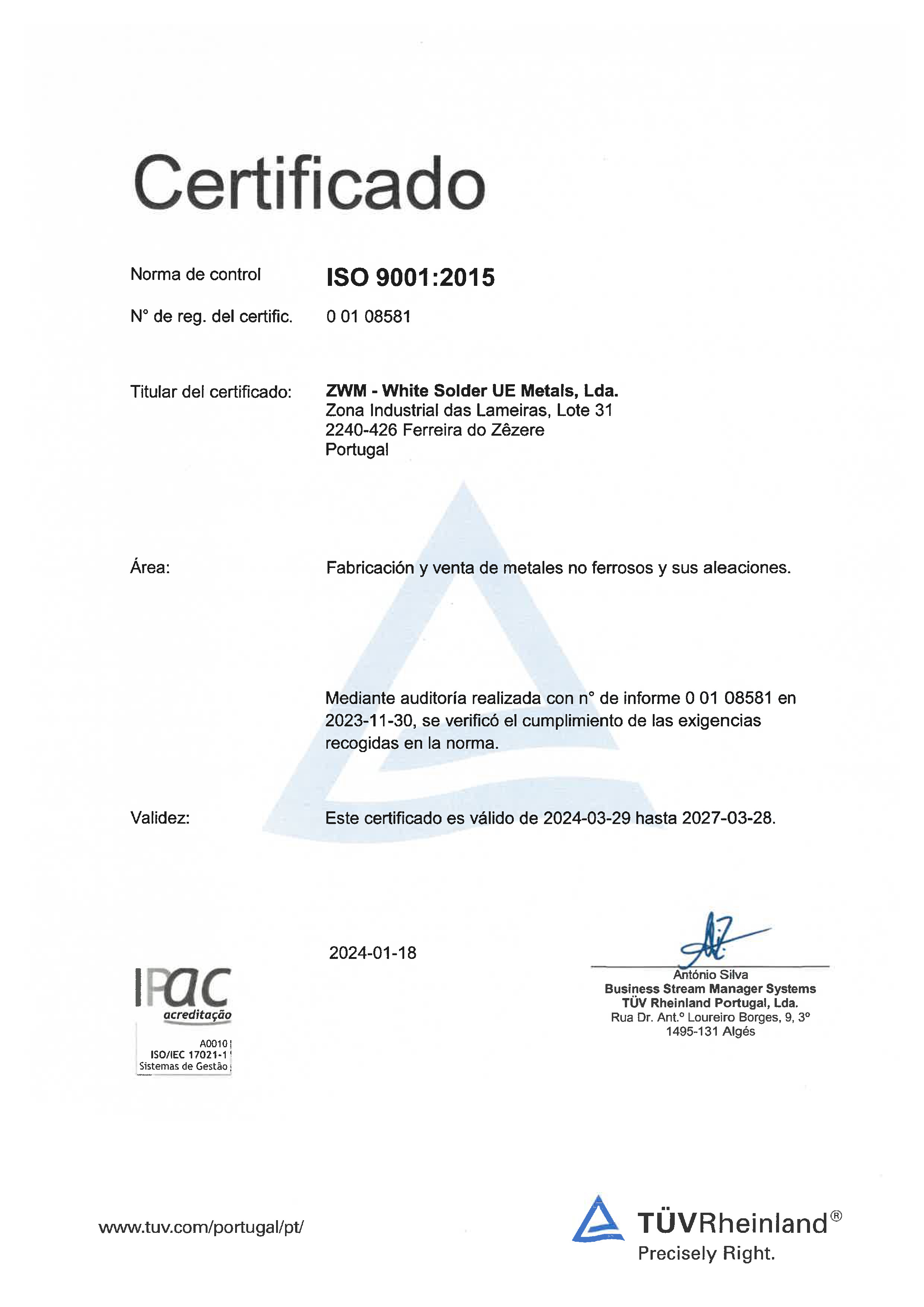 Certificado ISO9001_ES